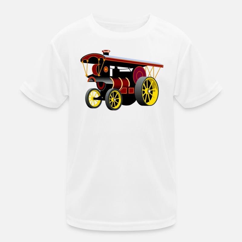 Steam Engine Nostalgia Kids Functional T-Shirt