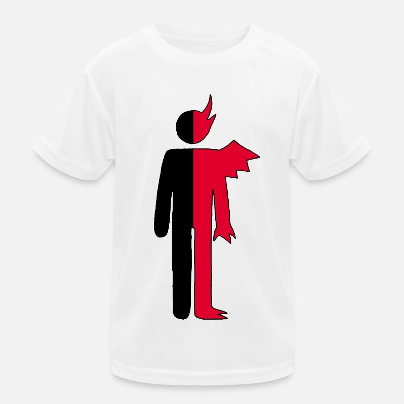 Mann oder Dämon Piktogramm Kinder Funktions-T-Shirt