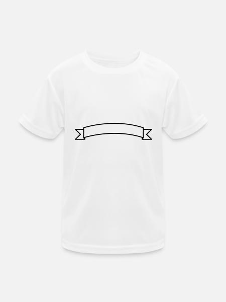 Banner label template for designers - Kids Functional T-Shirt - white - Front