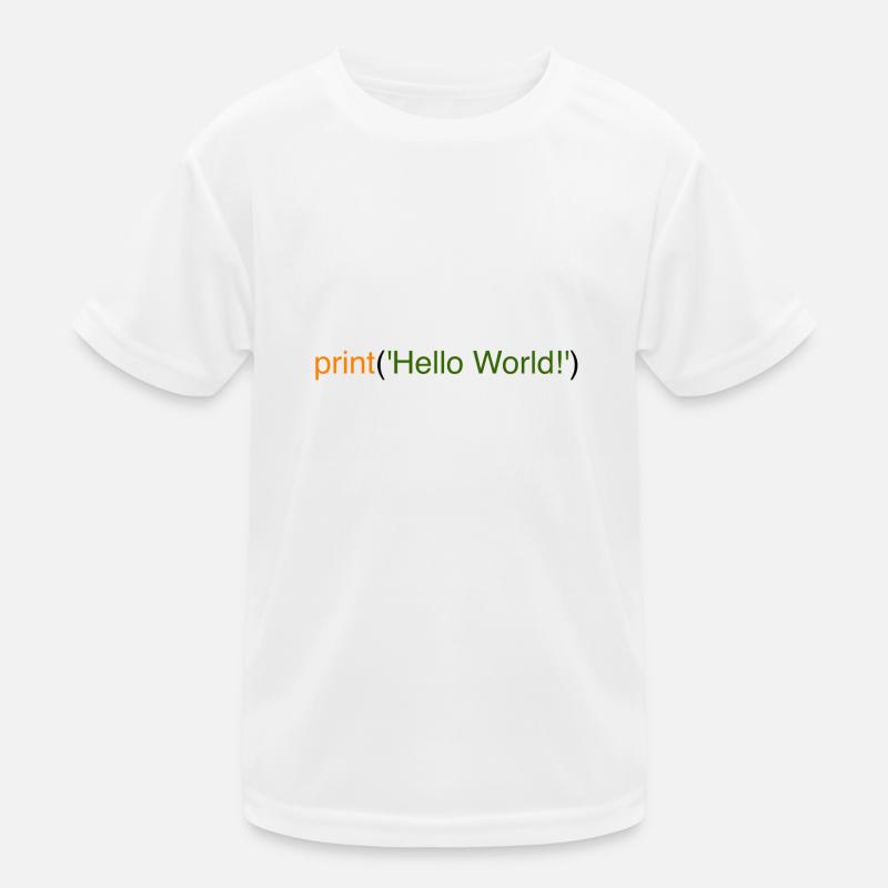 Bonjour le monde Python T-shirt sport Enfant