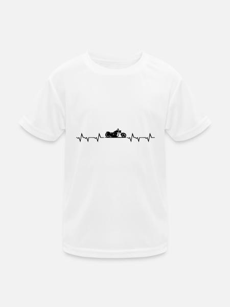 Motorcycle choppers - Kids Functional T-Shirt - white - Front