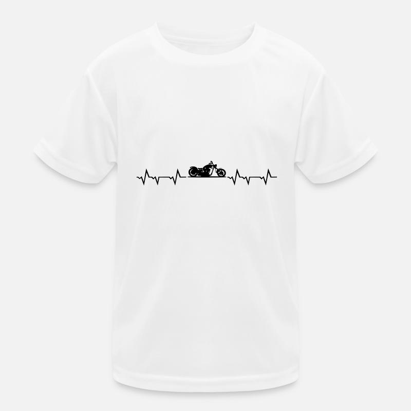 Motorrad Chopper - Kinder Funktions-T-Shirt - Weiß