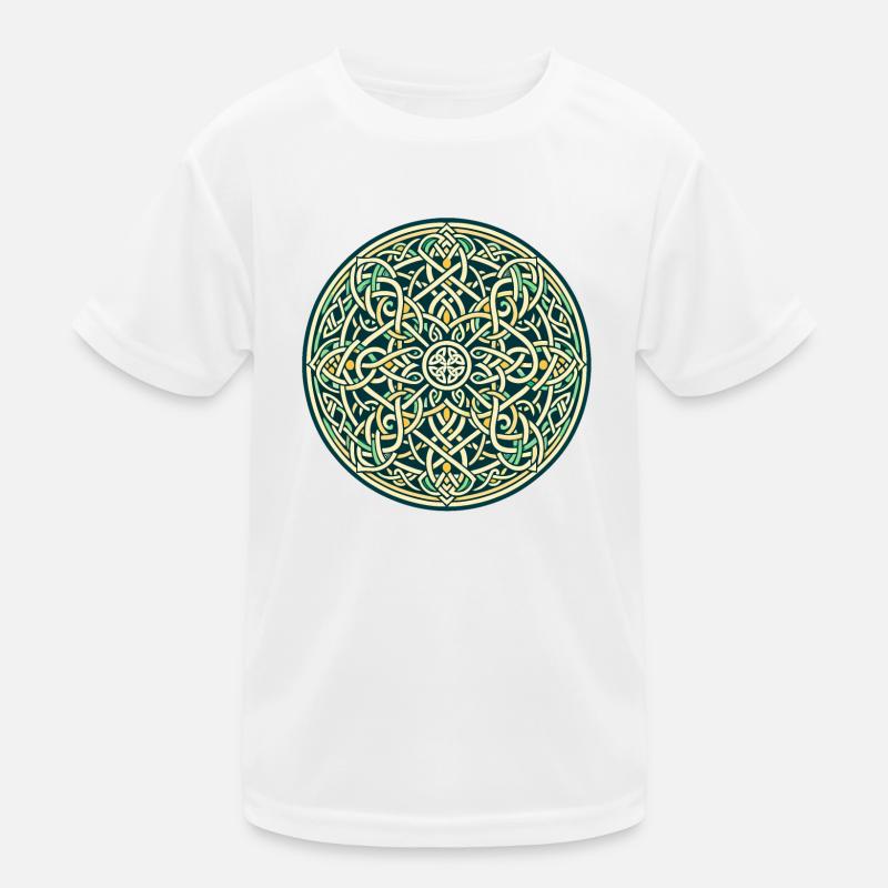 Eternal Celtic Knotwork Mandala Art 4 Kids Functional T-Shirt