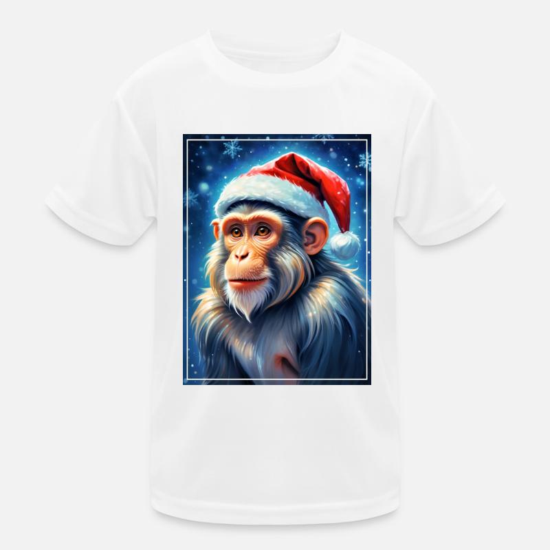 Winter Landscape Monkey 1.4 Kids Functional T-Shirt