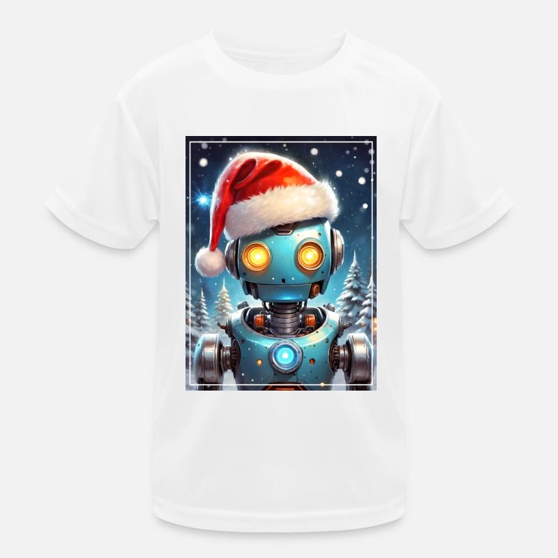 Winterlandschaft Robot 1.14 Kinder Funktions-T-Shirt