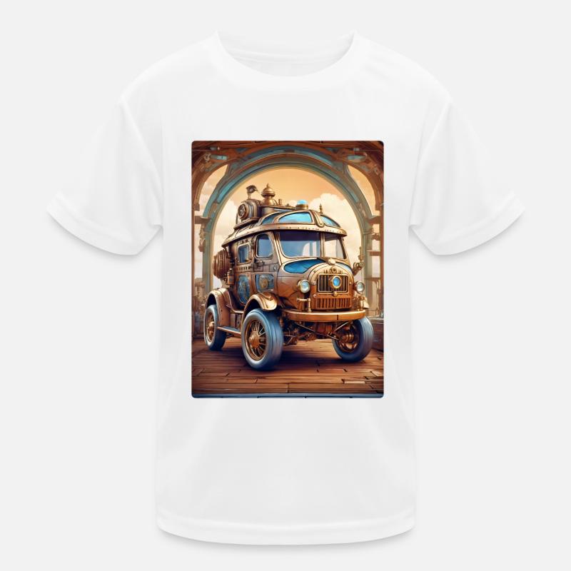 Steampunk Automobile 1.17 Kinder Funktions-T-Shirt