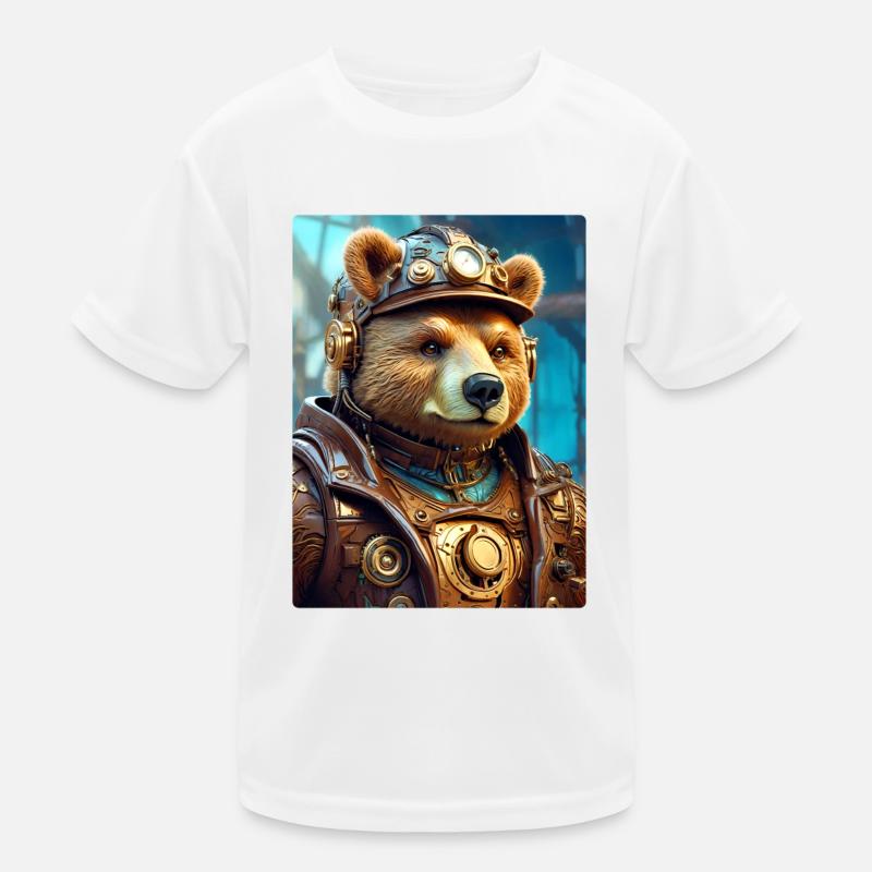 Steampunk Bear 1.17 Kids Functional T-Shirt
