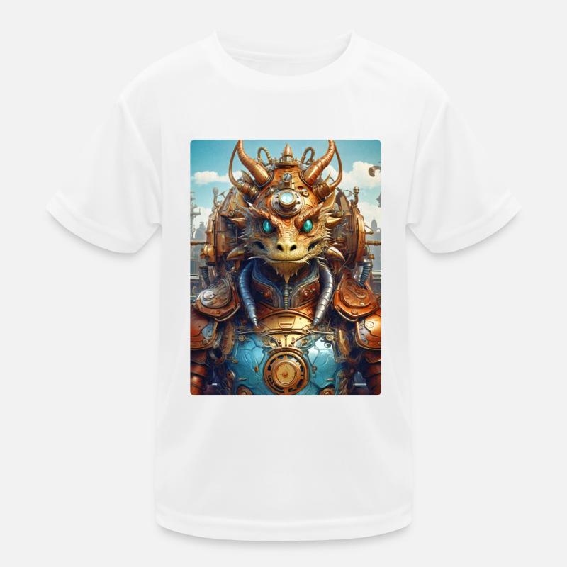 Steampunk Dragon 1.11 Kinder Funktions-T-Shirt