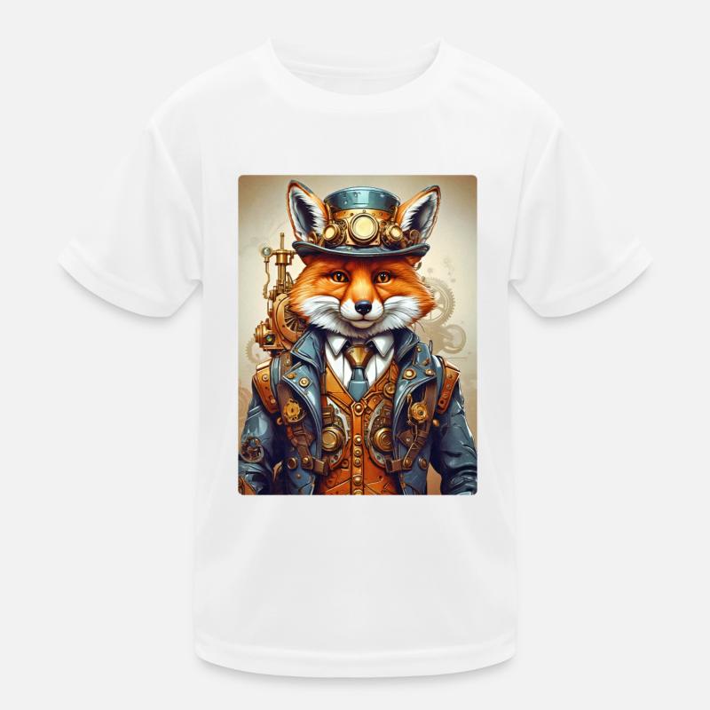 Steampunk Firefighter Fuchs 1.3 Kinder Funktions-T-Shirt