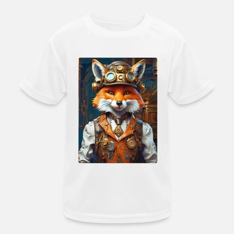 Steampunk Firefighter Fuchs 1.6 Kinder Funktions-T-Shirt