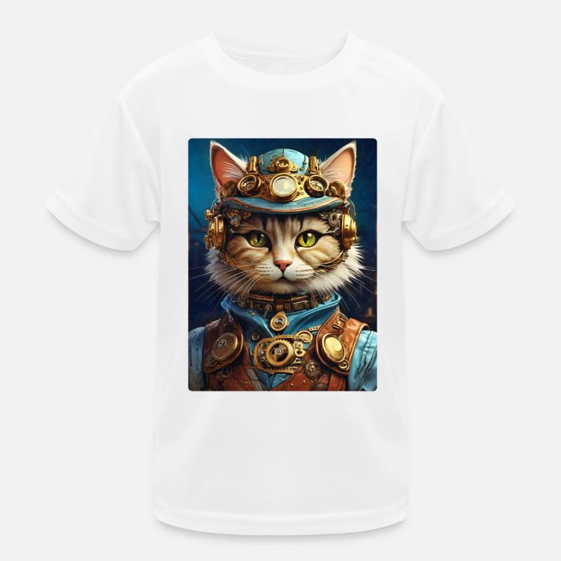 Chat steampunk 1.10 T-shirt sport Enfant
