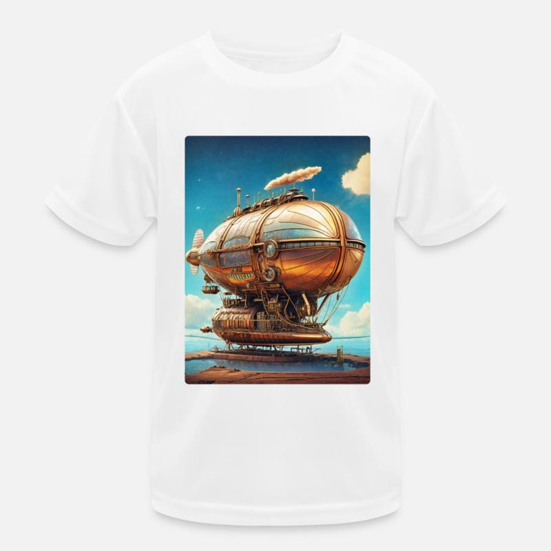 Steampunk Luftschiff 1.8 Kinder Funktions-T-Shirt