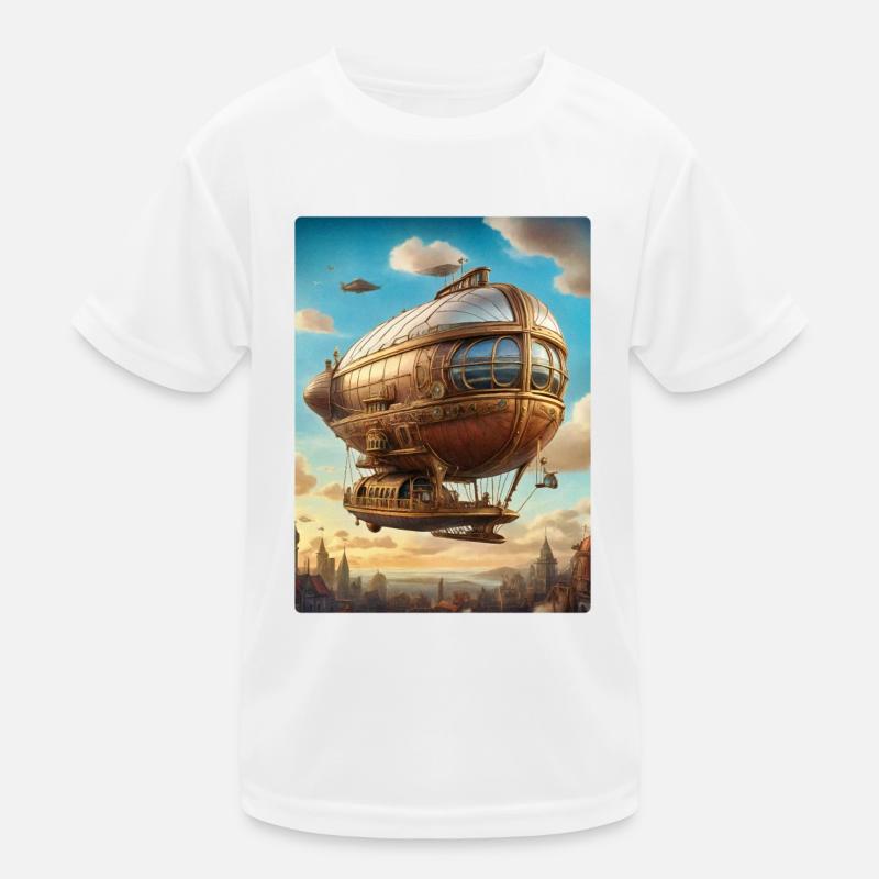 Steampunk Luftschiff 1.7 Kinder Funktions-T-Shirt