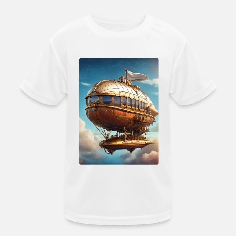 Dirigeable steampunk 1.3 T-shirt sport Enfant