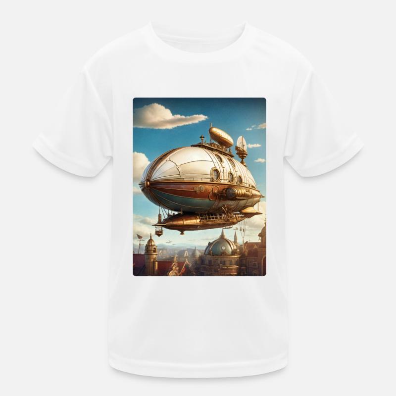 Steampunk Luftschiff 1.9 Kinder Funktions-T-Shirt