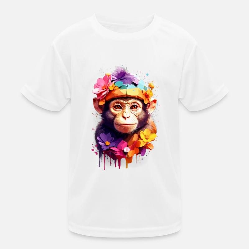 Affe Monkey V1 24 20 Kinder Funktions-T-Shirt