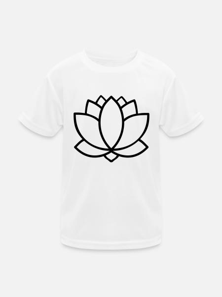 lotus - Kids Functional T-Shirt - white - Front