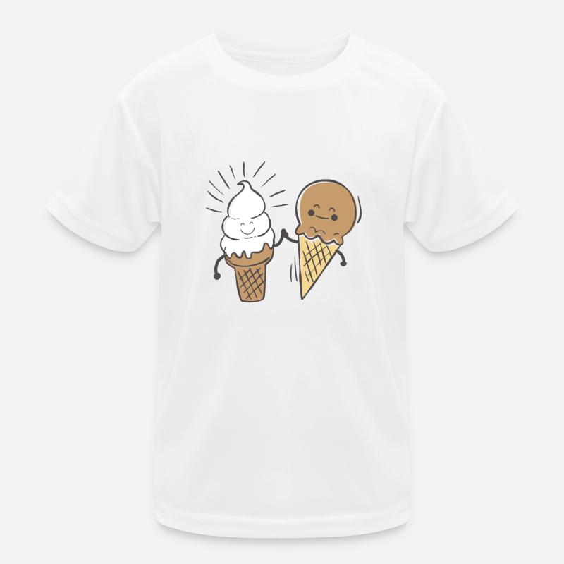 Beste Freunde - Eis - Kinder Funktions-T-Shirt - Weiß