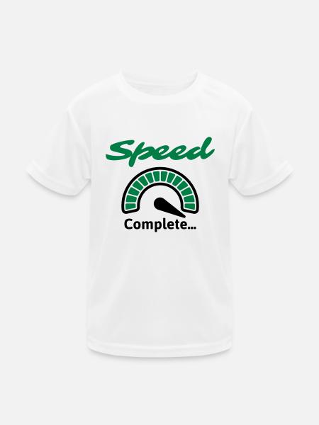 Speed Complete... - Kinder Funktions-T-Shirt - Weiß - Vorne