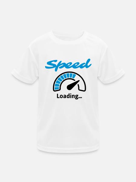 Speed Loading... - Kinder Funktions-T-Shirt - Weiß - Vorne