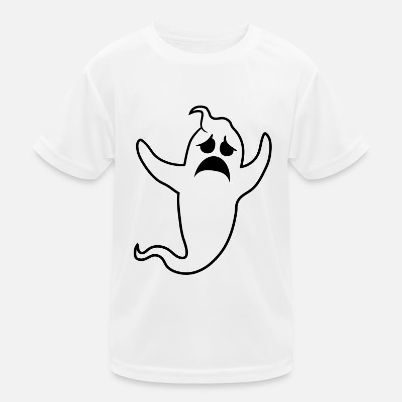 sad unhappy weeping howl ghost ghost Kids Functional T-Shirt