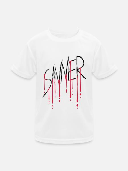 Sinner Wunde Kratzer - Kinder Funktions-T-Shirt - Weiß - Vorne