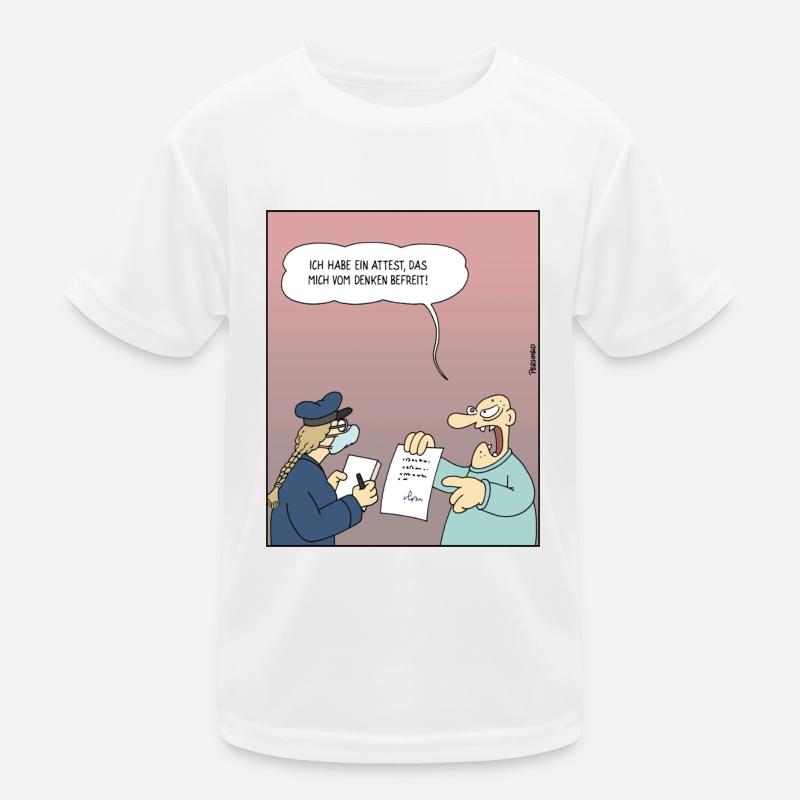 4256 VollpfostenIdiotenSchlappschwanzattest Kinder Funktions-T-Shirt
