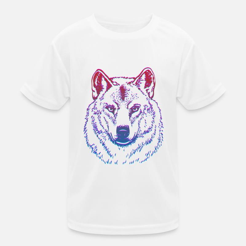 Wolf Kopf Graffiti Kinder Funktions-T-Shirt