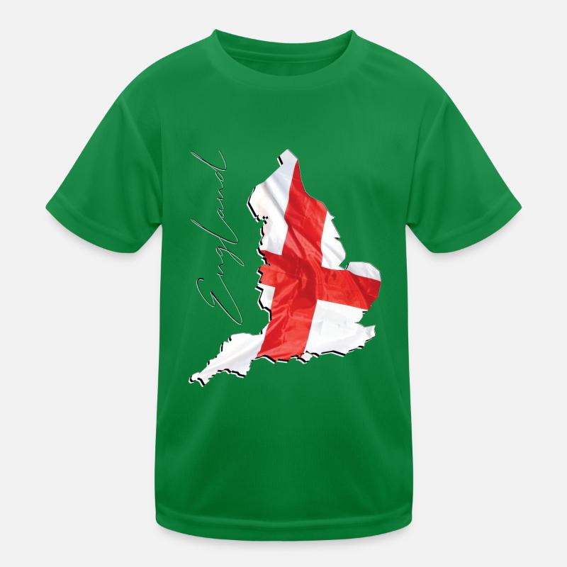 Angleterre | Drapeau réel | Carte des drapeaux EN T-shirt sport Enfant
