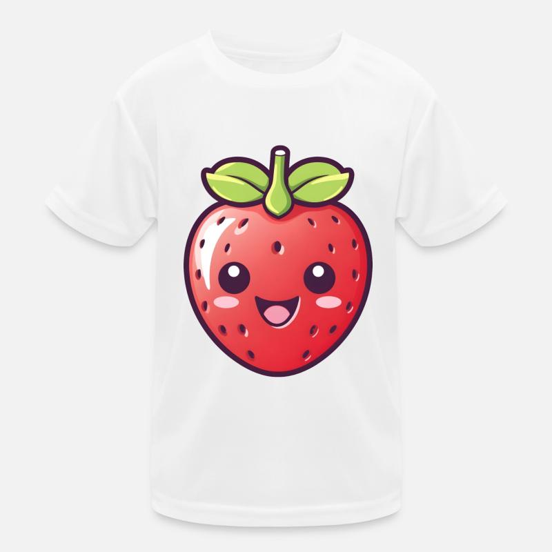 Erdbeere Kawaii Stil Version 2 Kinder Funktions-T-Shirt