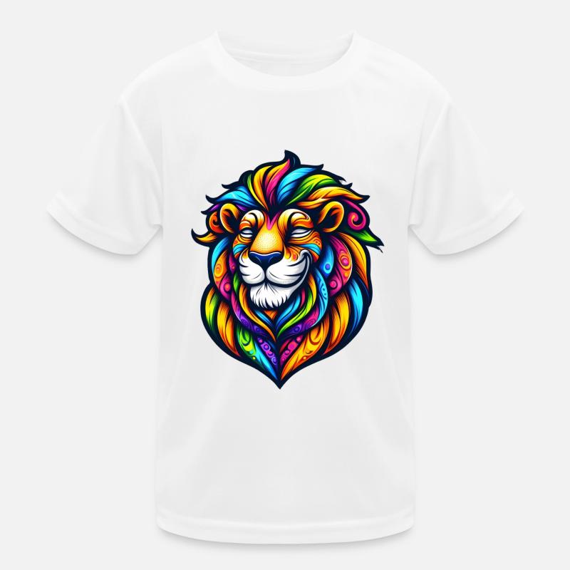 lion psychédélique T-shirt sport Enfant