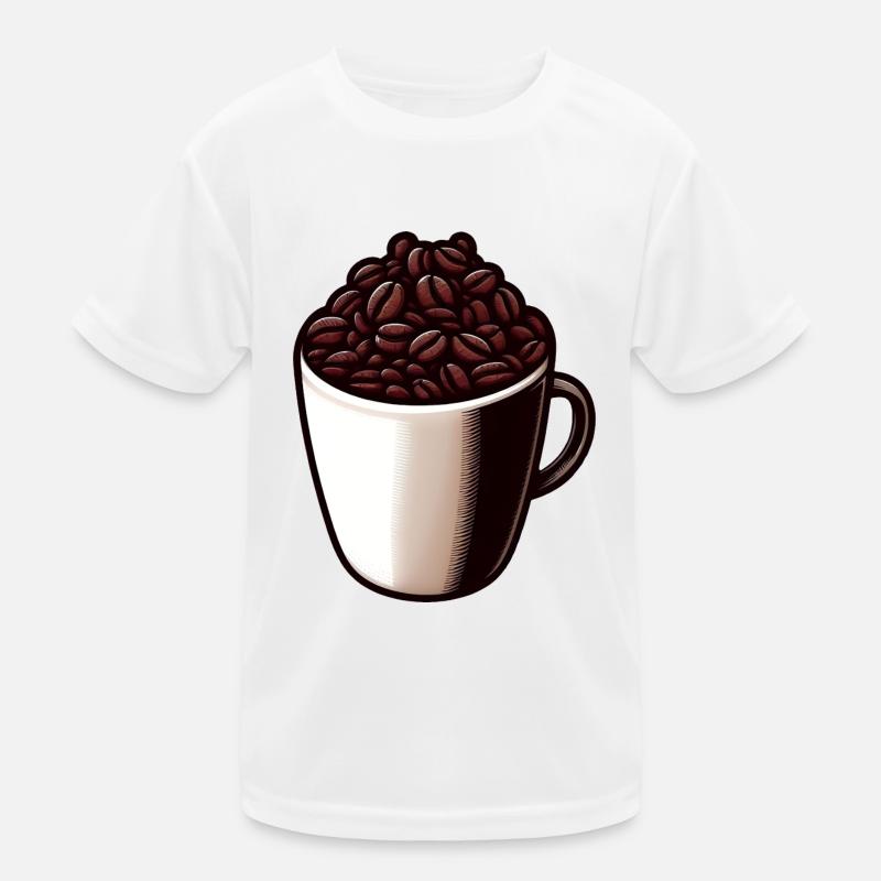 Kaffee Tee - Kaffeetasse - Tee Kinder Funktions-T-Shirt