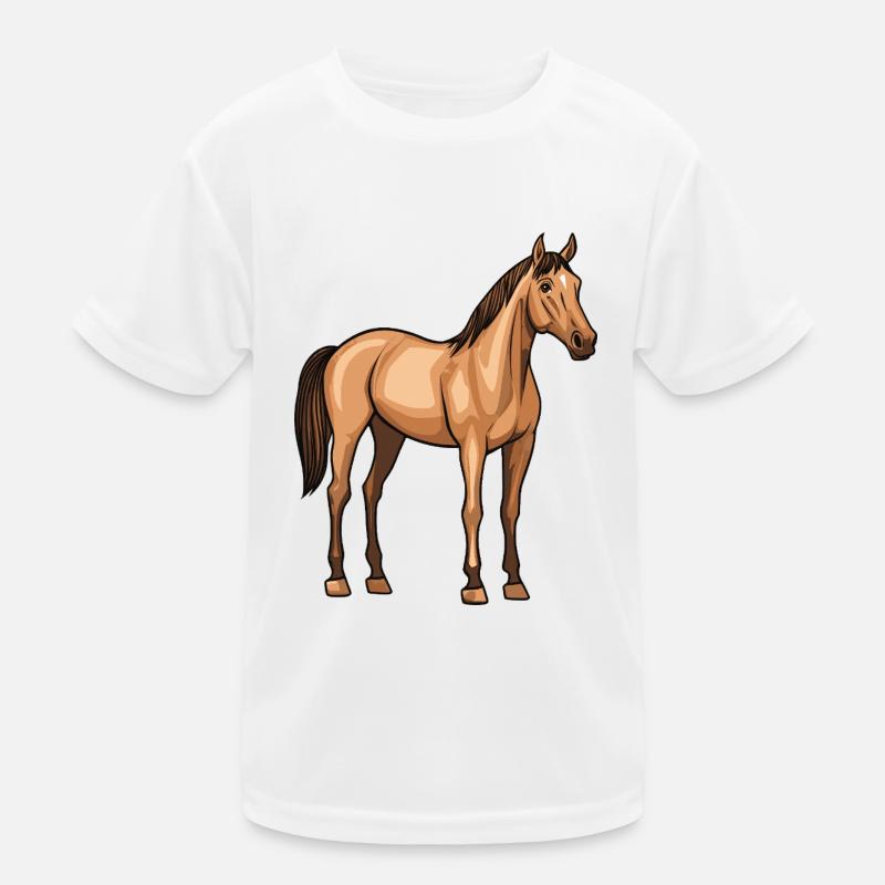 Pferd Kinder Funktions-T-Shirt
