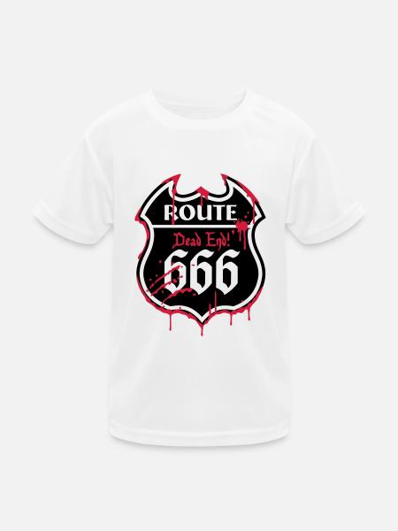 Route 666 - Bloody Style_2c - Kids Functional T-Shirt - white - Front
