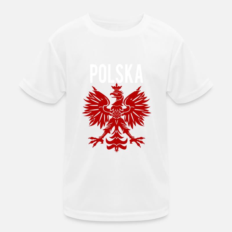 Polska Eagle - Kids Functional T-Shirt - white