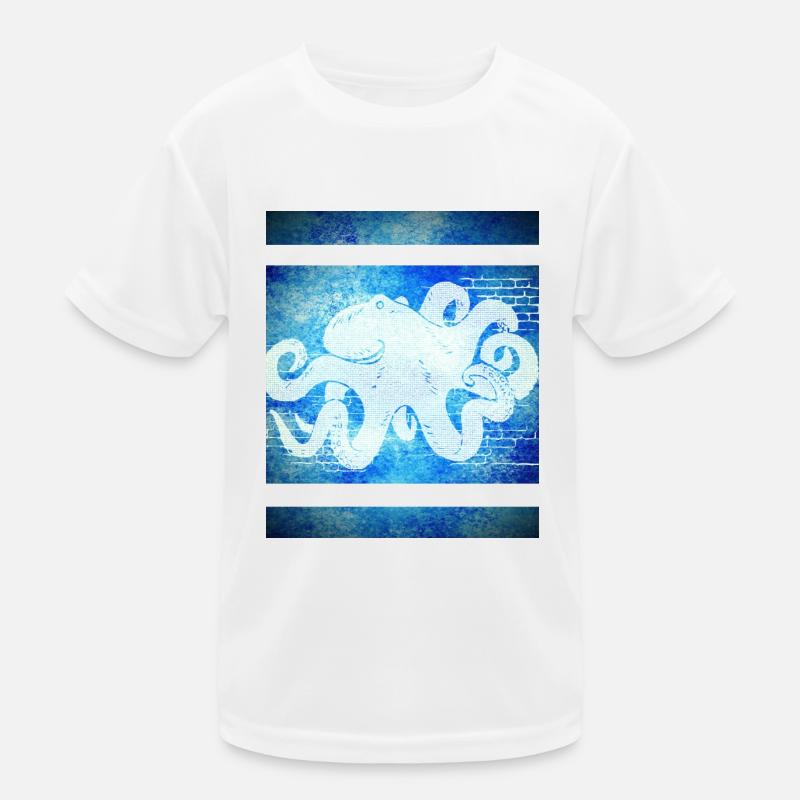 Octopus bleu T-shirt sport Enfant