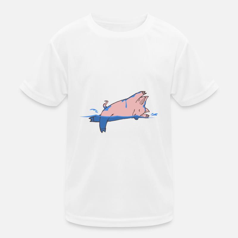 Cochon à la natation T-shirt sport Enfant