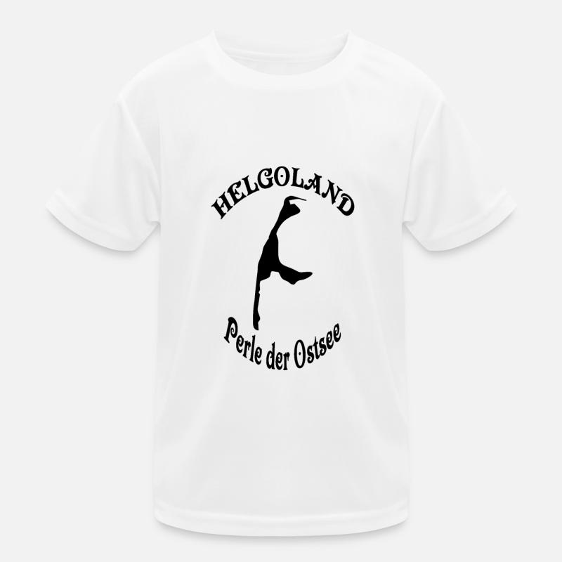 Helgoland/Sylt Perle der Ostsee - Kinder Funktions-T-Shirt - Weiß
