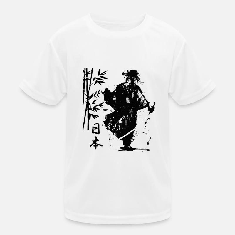 Walking Samurai Warrior bereit für den Kampf traditio Kinder Funktions-T-Shirt