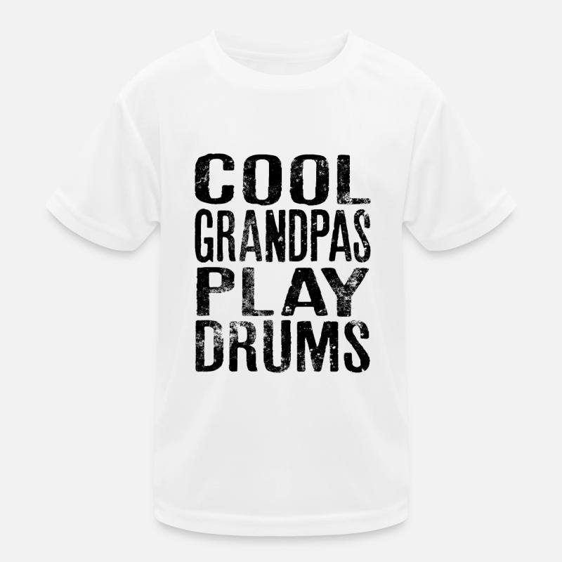 Cool Grandpas Play Drums Funny Gift For Drummer Kids Functional T-Shirt