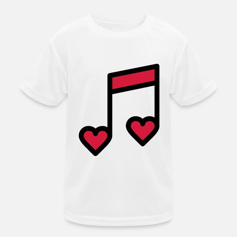Romantic music note Kids Functional T-Shirt
