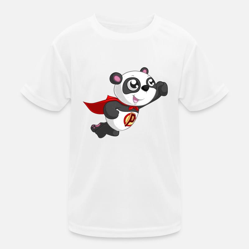 Superhelden Panda Kinder Funktions-T-Shirt