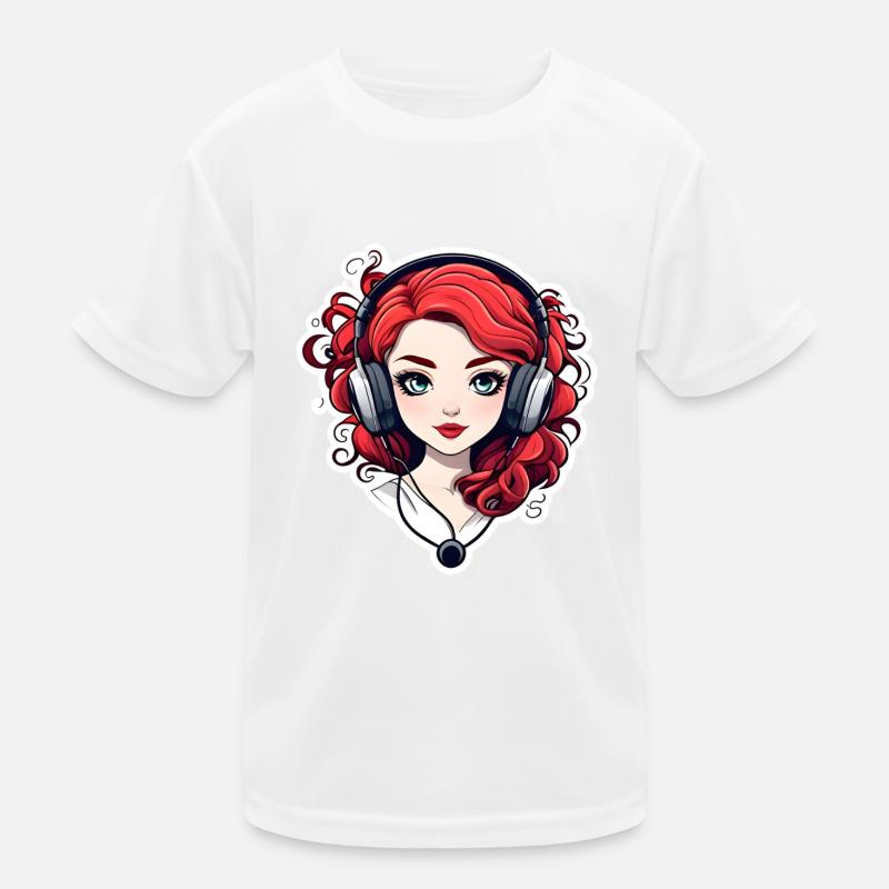 Rothaarige Streamerin Kinder Funktions-T-Shirt