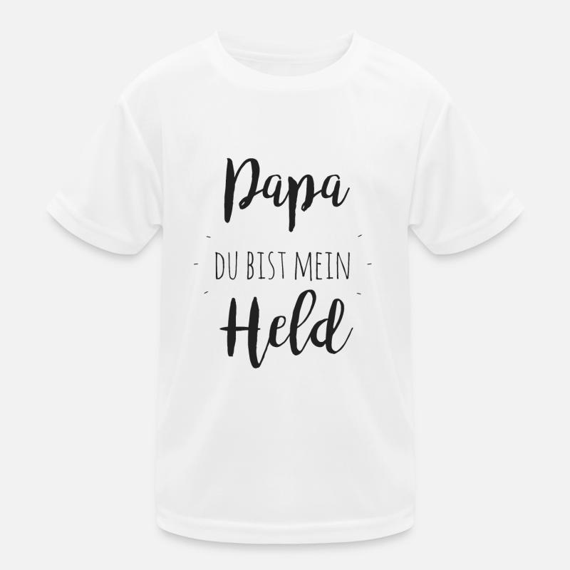 Papa du bist mein Held Kinder Funktions-T-Shirt