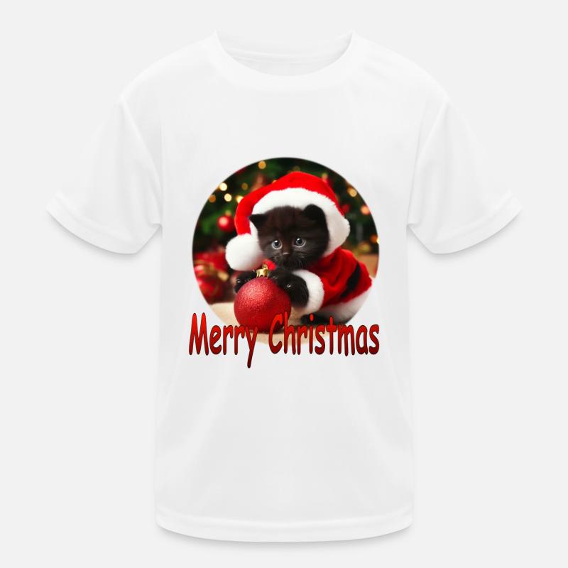 Joyeux Noël Chat 02 T-shirt sport Enfant