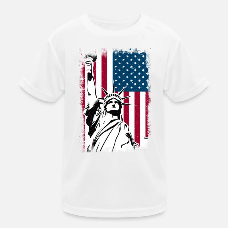 Freiheitsstatue Amerika Kinder Funktions-T-Shirt