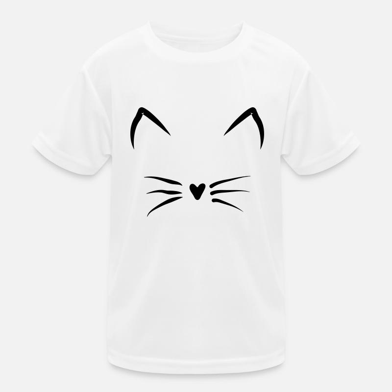 Katzengesicht Kinder Funktions-T-Shirt
