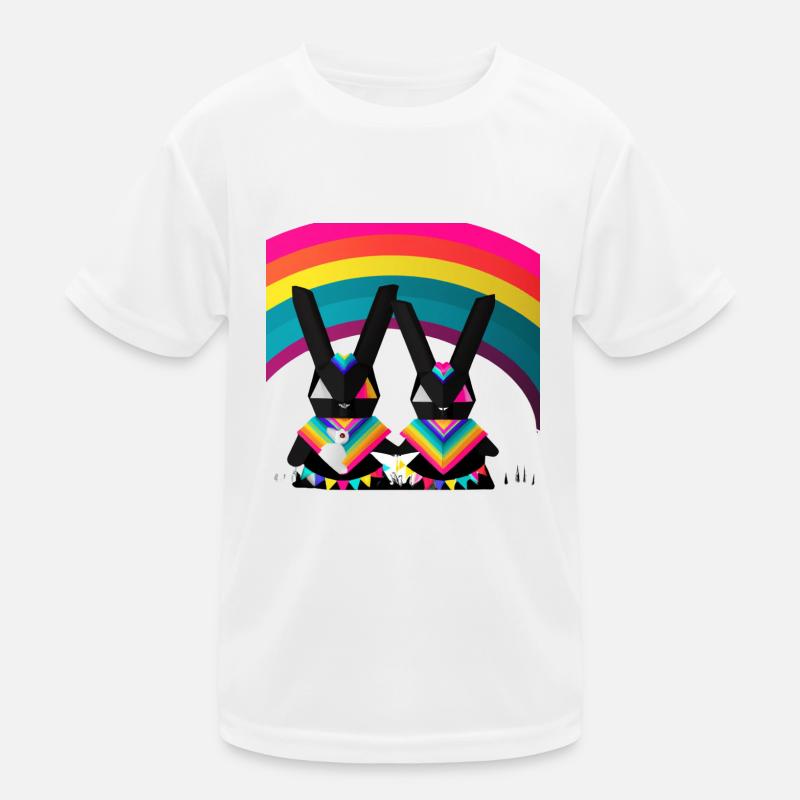 Stolze Pride Hasen Kinder Funktions-T-Shirt