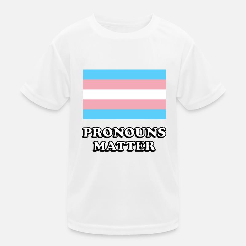Pronoms Matter Trans Flag T-shirt sport Enfant