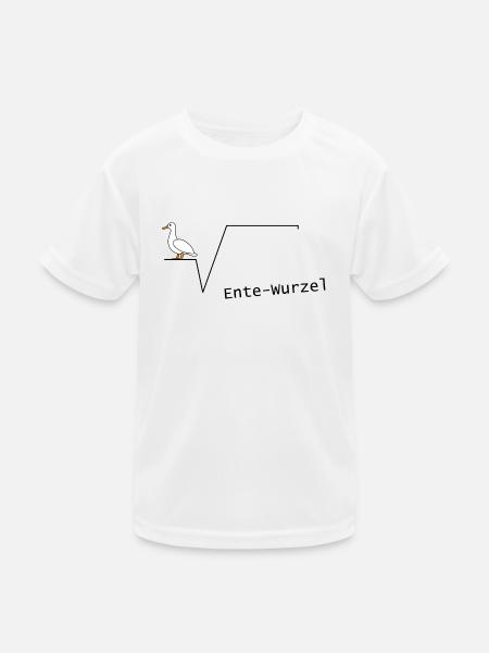 Ente Wurzel Mathematik mathematic algebra geometri - Kinder Funktions-T-Shirt - Weiß - Vorne